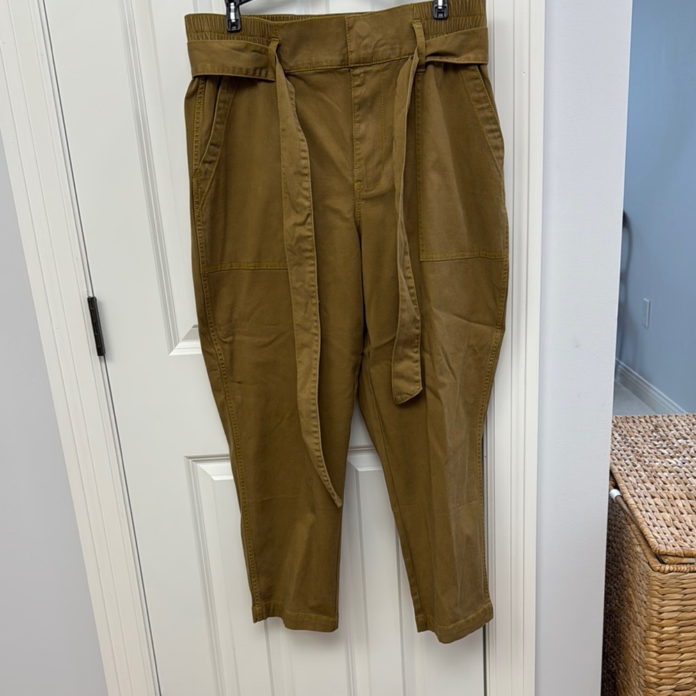 CAbi Brown Ankle Cropped Pants